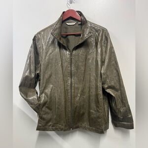 Giorgio morandi Blazer Jacket Full Zip Long Sleeve Pockets Brown Metallic Finish